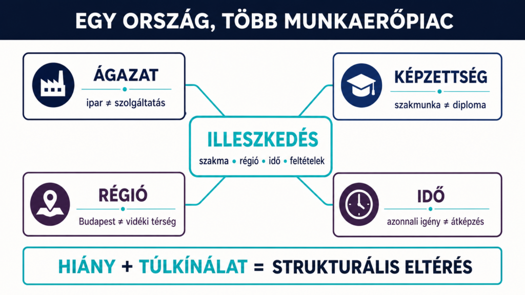 A magyar munkaerőpiac ágazati, képzettségi, regionális és időbeli részpiacai