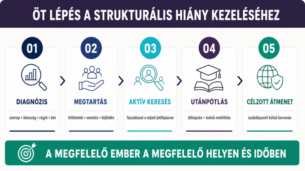 Öt lépés a strukturális munkaerőhiány vállalati kezeléséhez