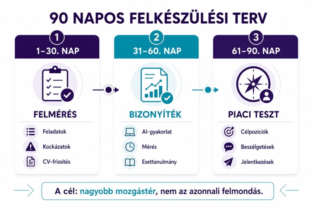 90 napos karrierterv az AI miatti állásvesztés kockázatának kezelésére